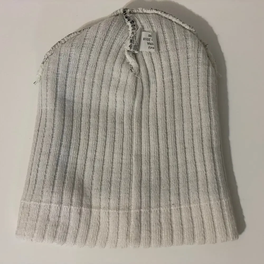 KAVU Kids Cat Ears Stocking Hat Knit Beanie Youth One Size Charcoal Cream